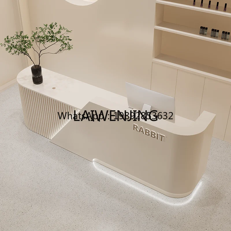 

7BGZ checkout page paint bar counter small counter modern company front desk custom