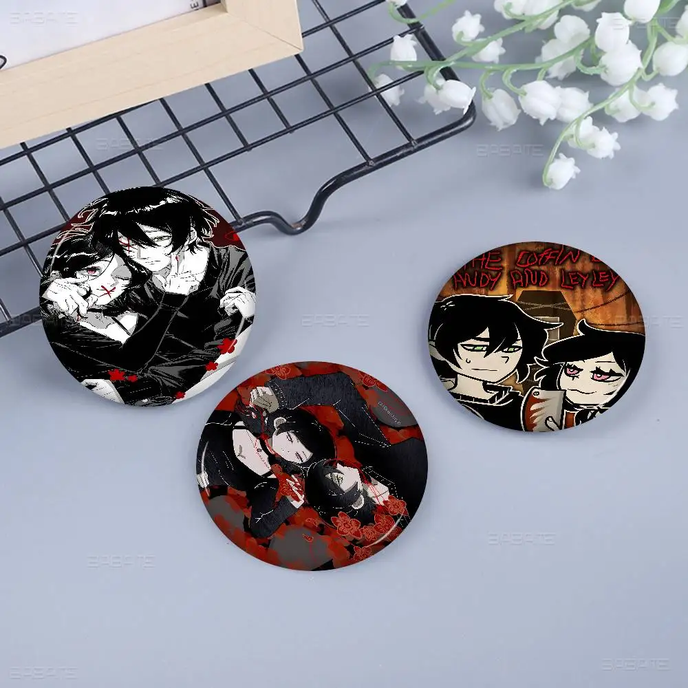 

Game The Coffin Of Andy And Leyley Tinplate Pin Button Custom Anime Role Old-school Brooch Collar Badge Jewelry Gift Fans