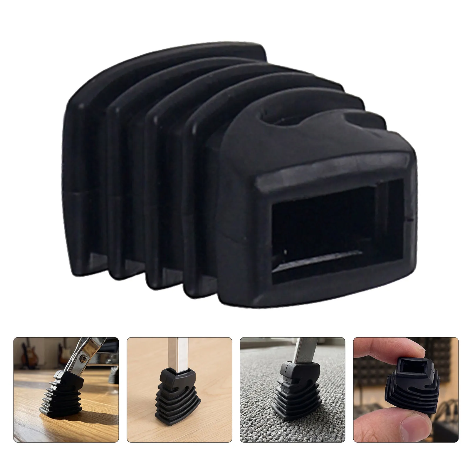 12Pcs Drum Stand Rubber Feet Thick Rubber Non-Slip Impact Absorbing Floor Protectors Cymbal Stand Hardware Drum Leg Bracket