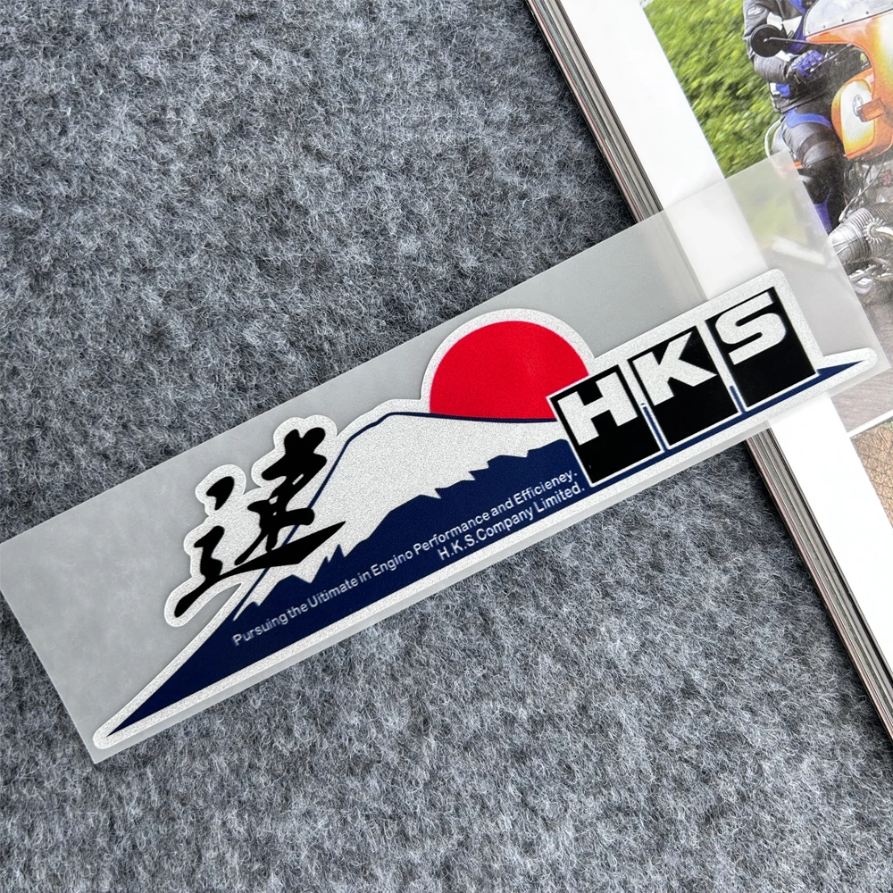 JDM HKS Japan Fuji Mountain Reflective Car Stickers Decoration Motorcycle Scooter Auto Body Window Windshield Bumper Decals