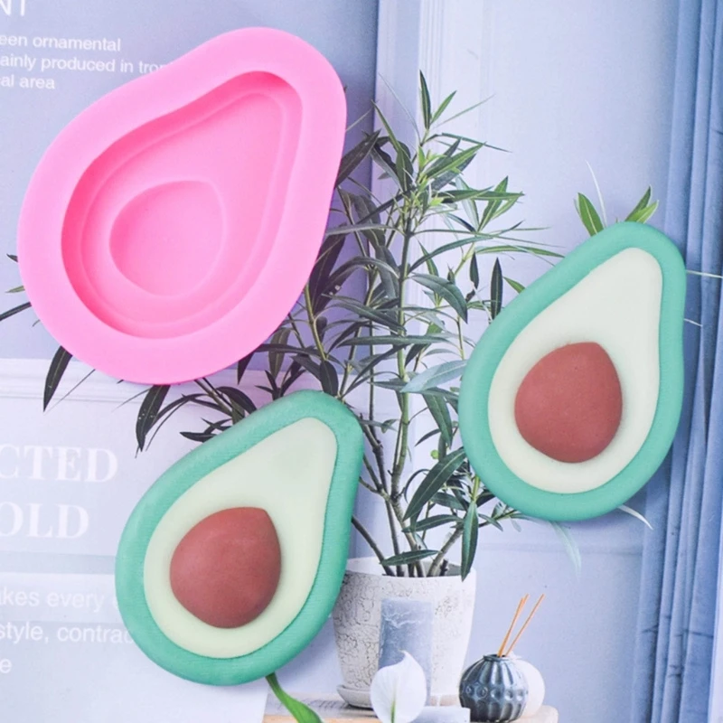 Handmade Products Little Avocado Ornament Silicone Mold Scented Gypsum Ornaments Drop Resin Mold for Decoration