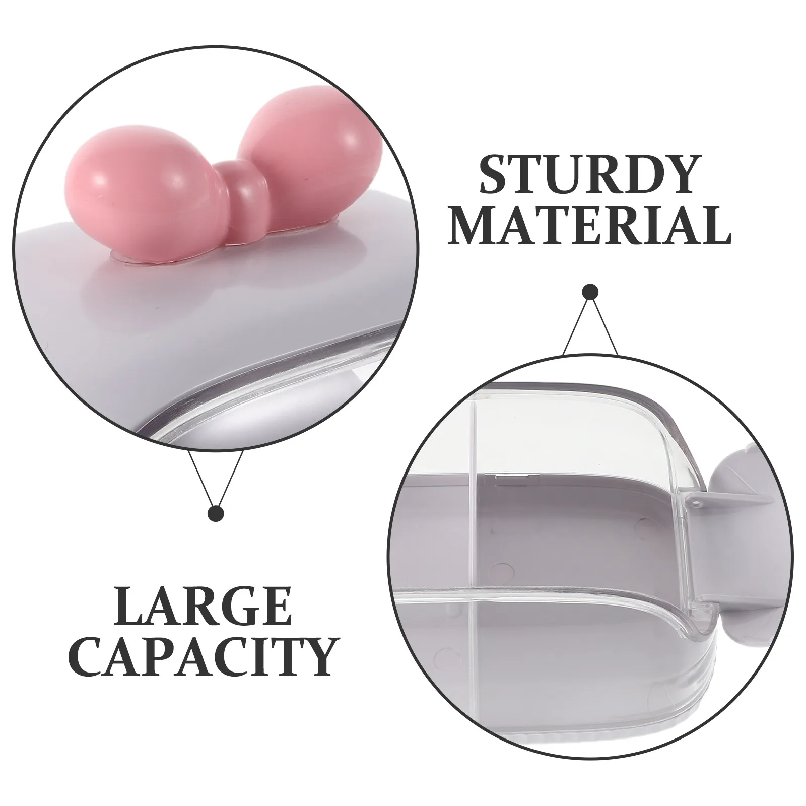 Beauty Sponge Storage Box with Lid Dustproof Design Sturdy Material Large Capacity Makeup Sponge Holder for Bathroom Dressing view 3