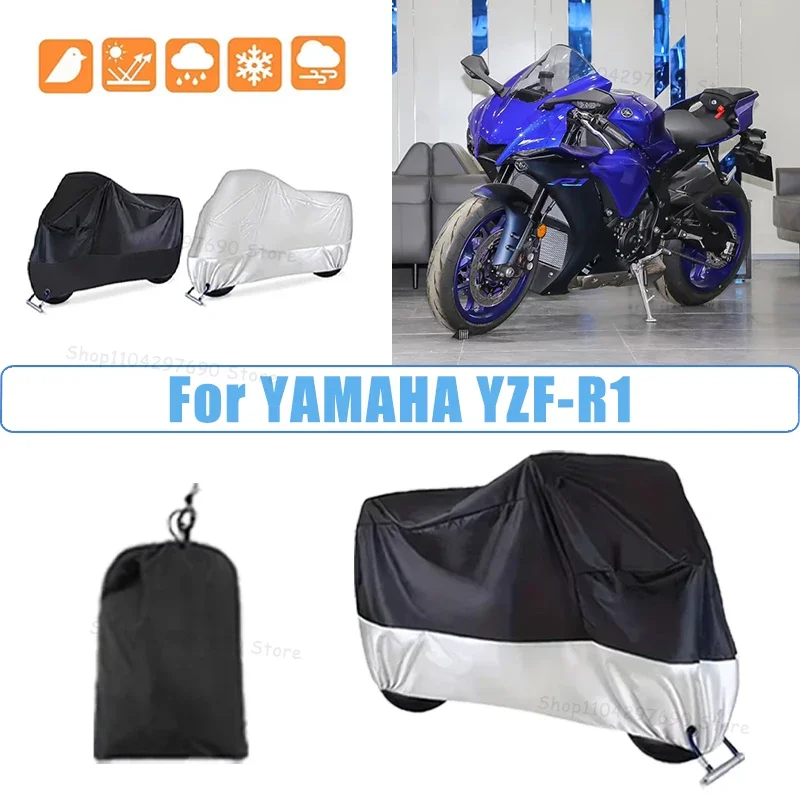 210D Oxford Motorcycle Cover Waterproof All Season UV Protection For YAMAHA YZF-R1 Anti-Tear Windproof Motorbike Cover