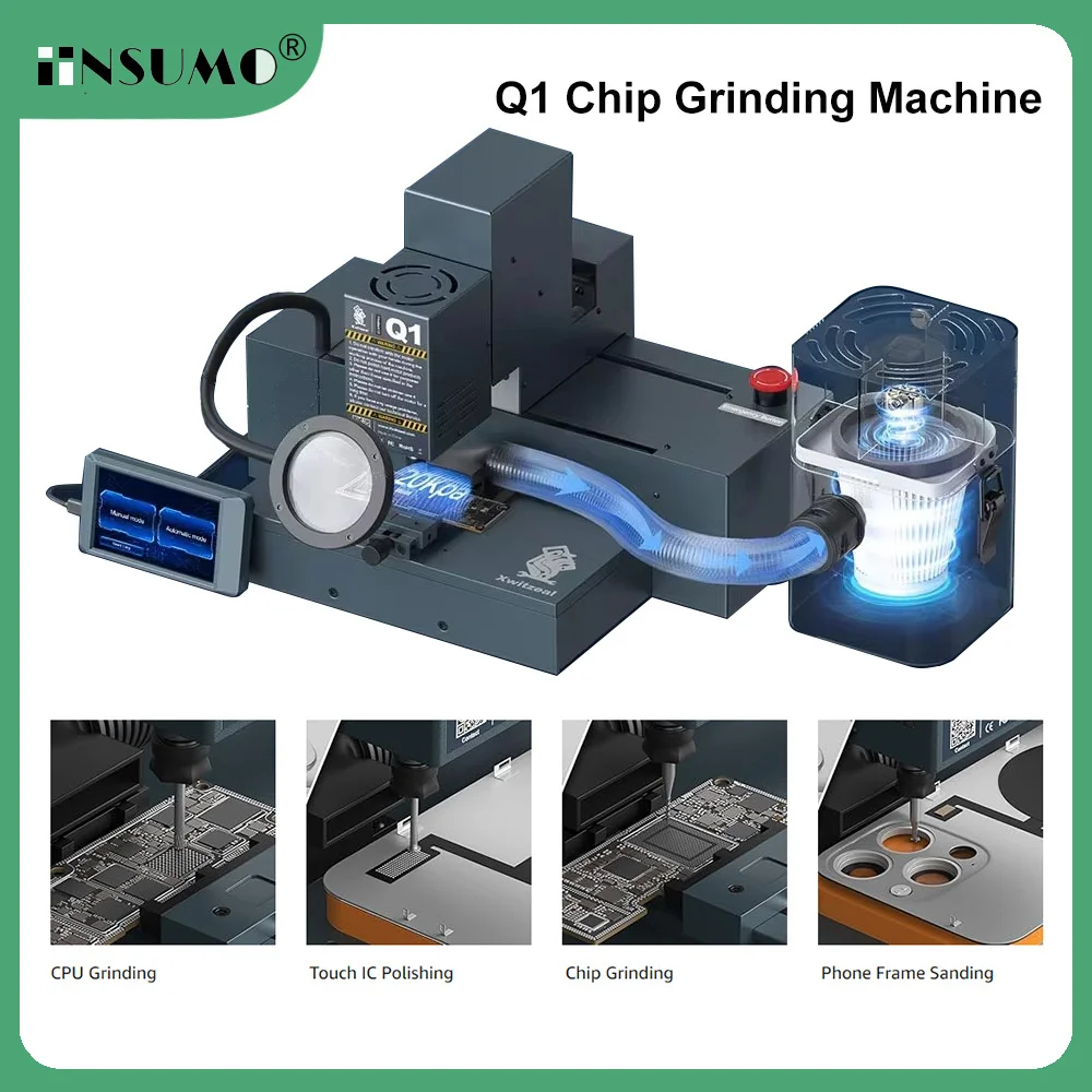 Xwitzeal Q1 Automatic CNC Chip Grinding Machine BGA Motherboard IC Chip PCB Board Polishing Grinder For Macbook Phone Repair