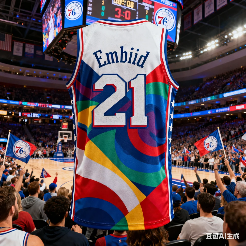 سترة كرة السلة للرجال Embiid 3D AI Edition # 21 قمصان كرة السلة الأمريكية للشباب والأطفال للتدريب على التهوية كبيرة الحجم