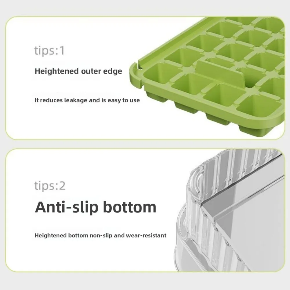 

2 in 1 Ice Cube Molds 28/56/84 Slots Remove Ice with One Click Ice Cube Bucket with Lid Stackable Ice Making Trays for Kitchen