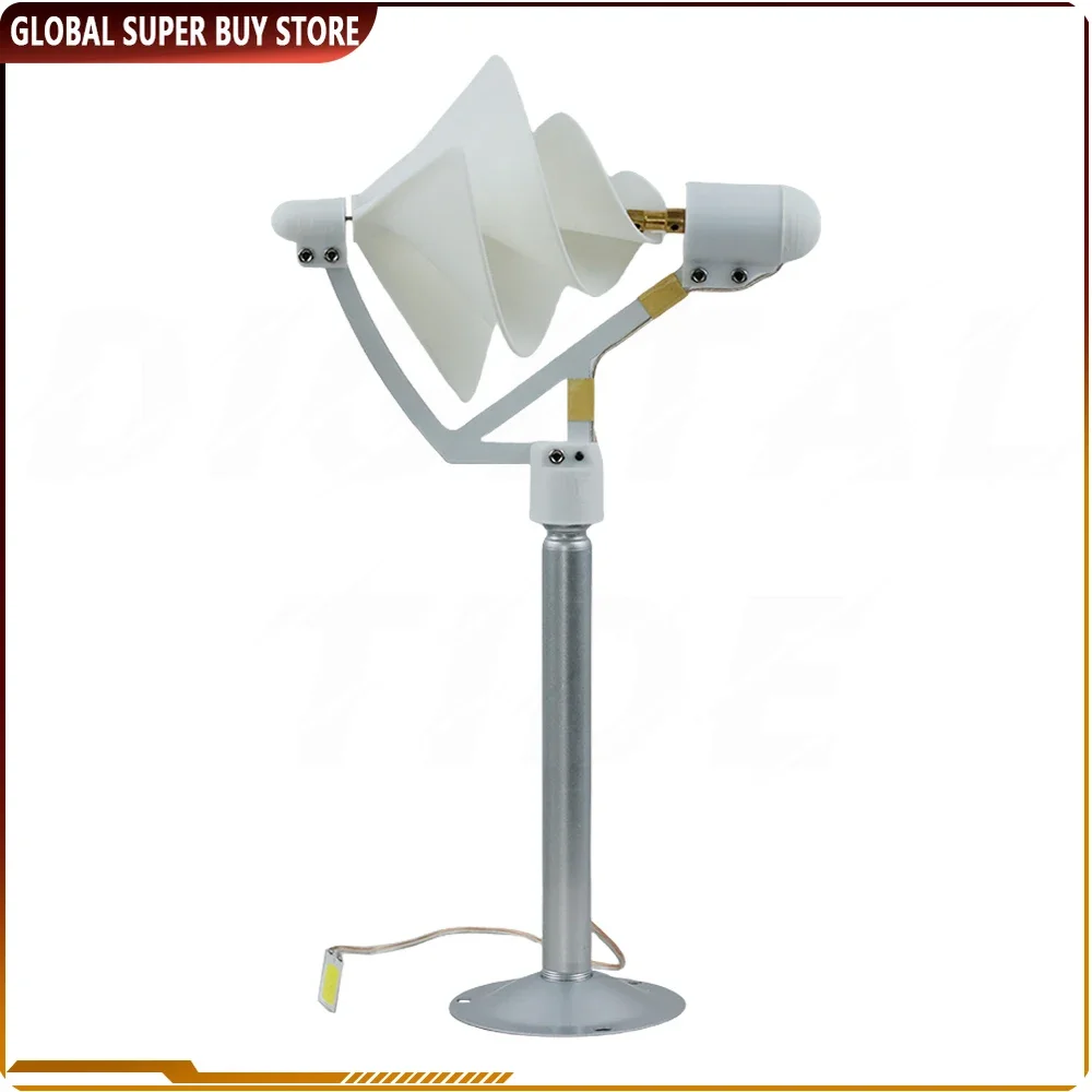 10W Micro Spiral Wind Generator Model Permanent Magnet Generator Wind Turbine Model Breeze Start Generator with LED Lights