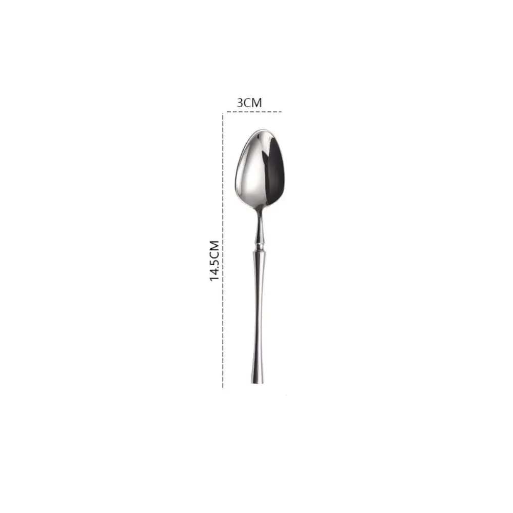 New 304 Stainless Steel Teaspoon Japanese Style Tableware Stirring Spoon Hammer Pattern Design Dessert Spoon