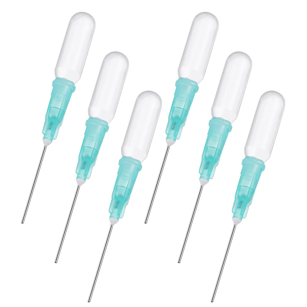 6pcs Dispensing Straws Lab Needles Mini Droppers for Oils Stainless Steel Plastic Needle Oiler Bottles Perfume Pipette Oil
