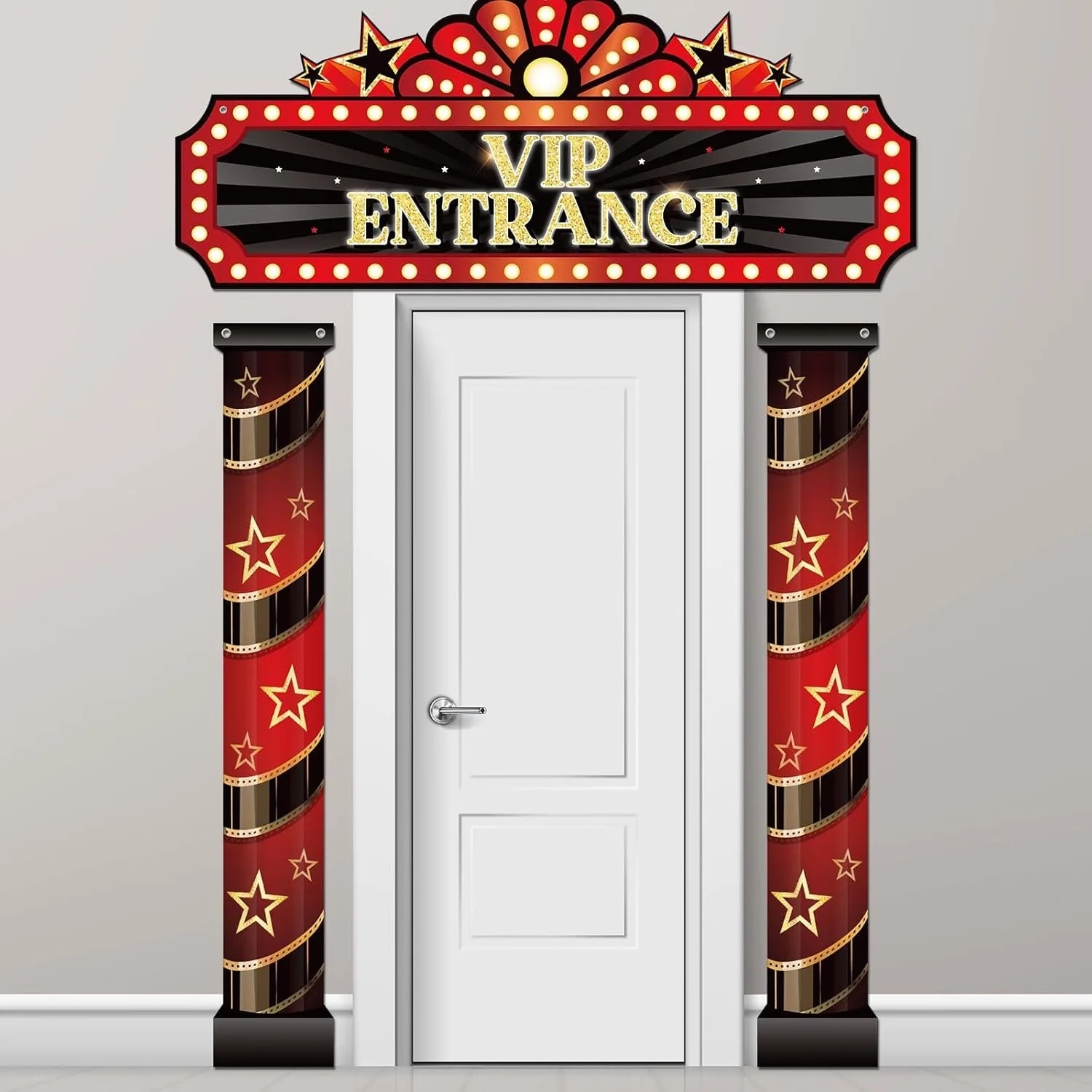VIP-Eingangsbogen Banner Filmstreifen Sternzeichen-Rahmen Fotokabinen-Hintergrund Bankett Abschlussfeier Event Party Deko Zubehör