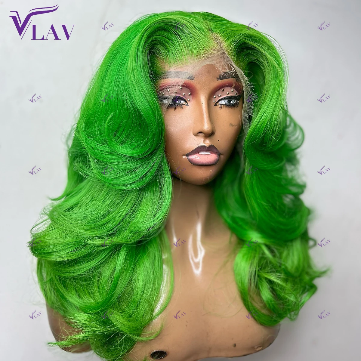 Green Color 360 HD Transparent Lace Front Human Hair Body Wave Colored Green 13×6 HD Lace Frontal Wig Glueless Wigs Wear And Go