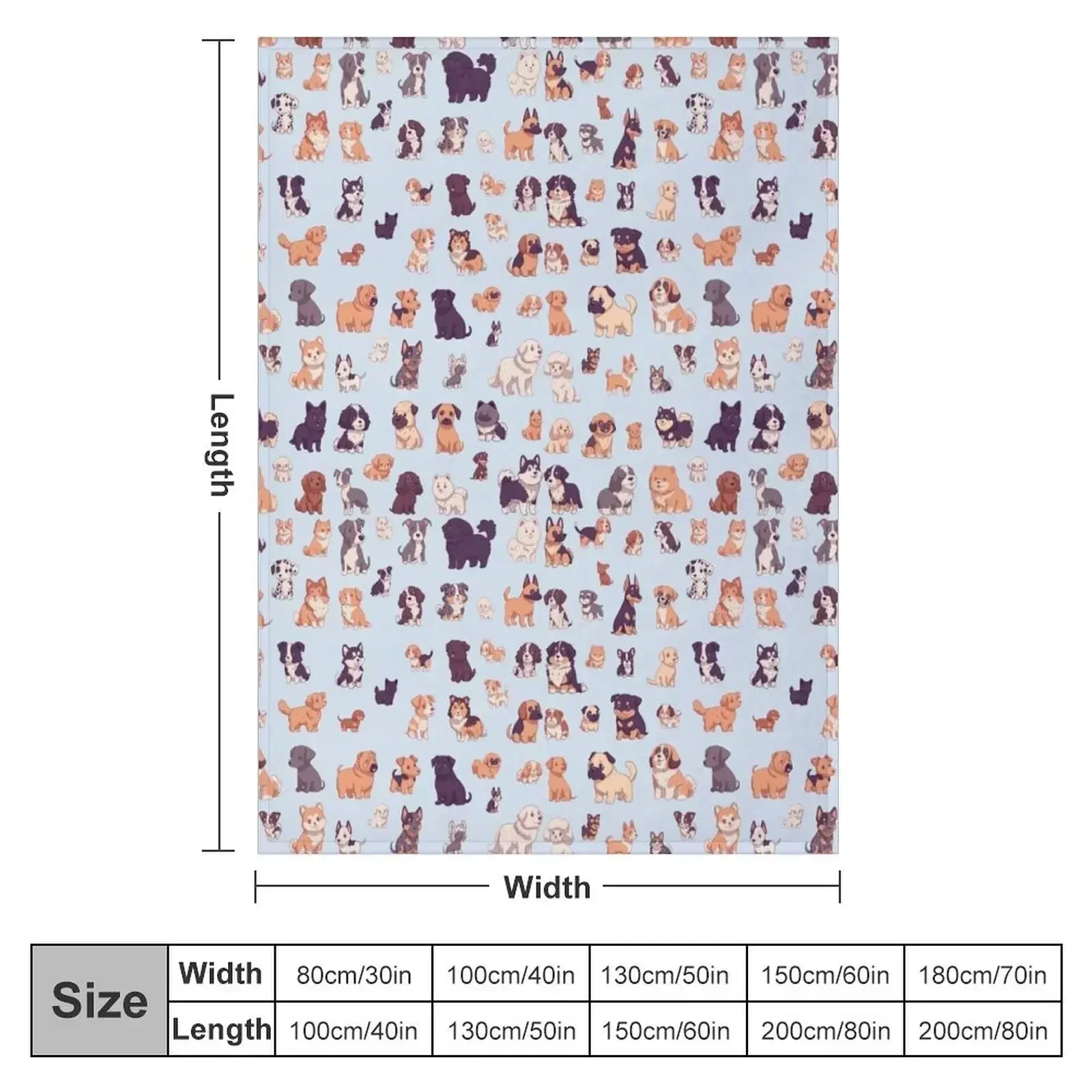 *choose extra large size* Huge dogs pack 87 dog breeds Throw Blanket heavy to sleep Luxury Throw Blankets For Baby Blankets