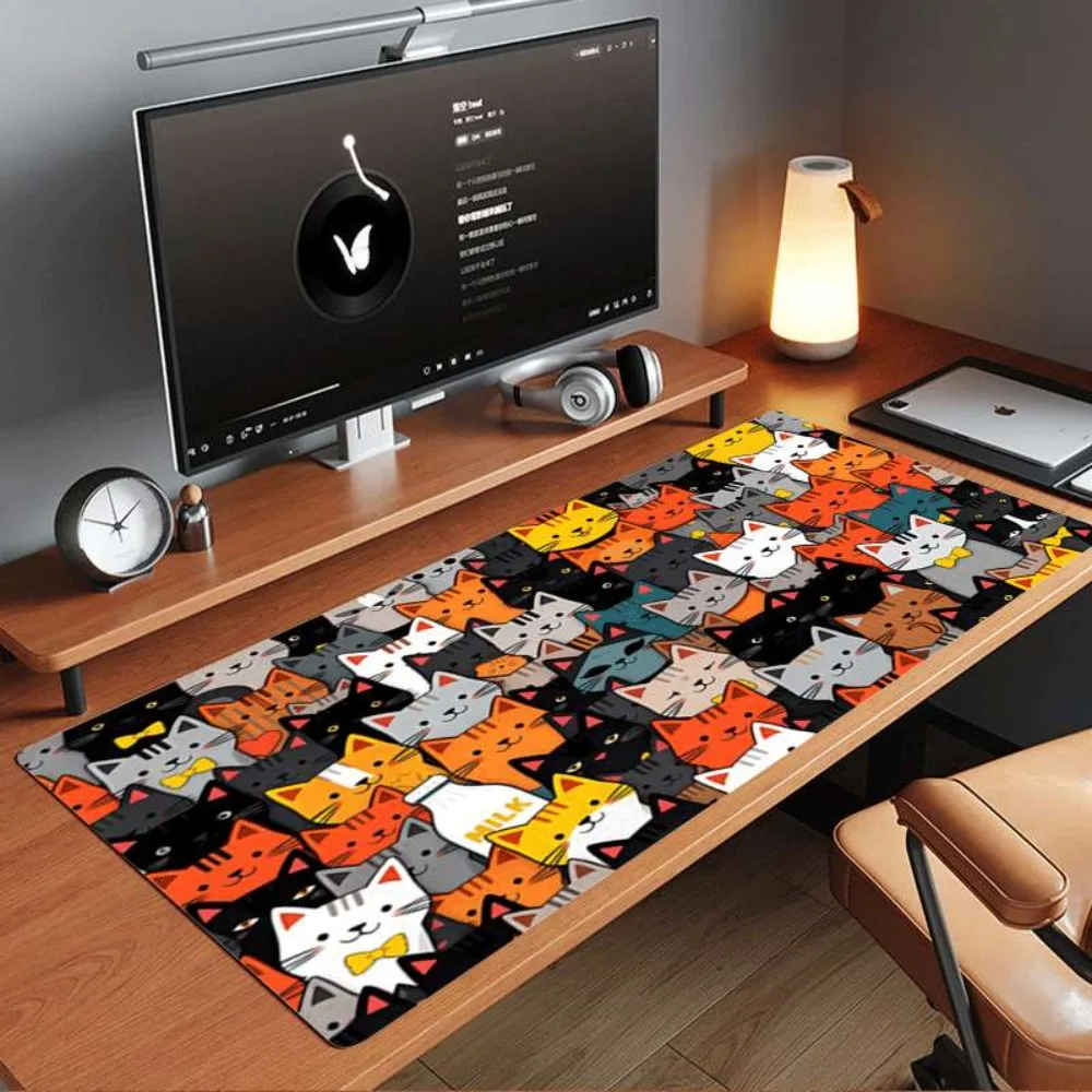 Colorful cartoon cat pattern mouse pad משטח לעכבר pk control 1 mousepad блокнот аксесуари на рабочие стіл для офиса