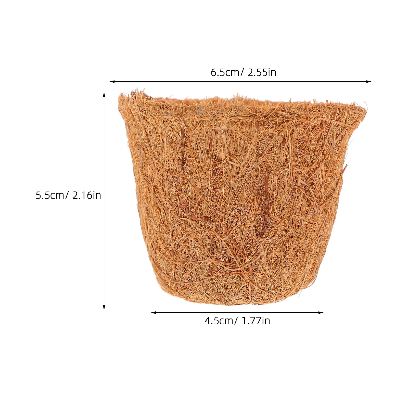 12Pcs Coconut Coir Flowerpot Liner Plant Pot for Succulent Planter Garden Mini Basket Nursery Pot Soil Retainer