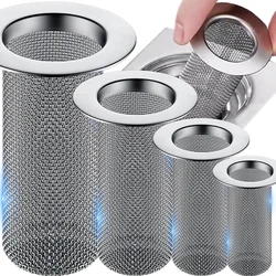 Anti-intasamento scarico a pavimento filtro a rete lavello in acciaio inox vasca da bagno Hair Catcher doccia Leak Net Strainer Bath Plug utensili da cucina