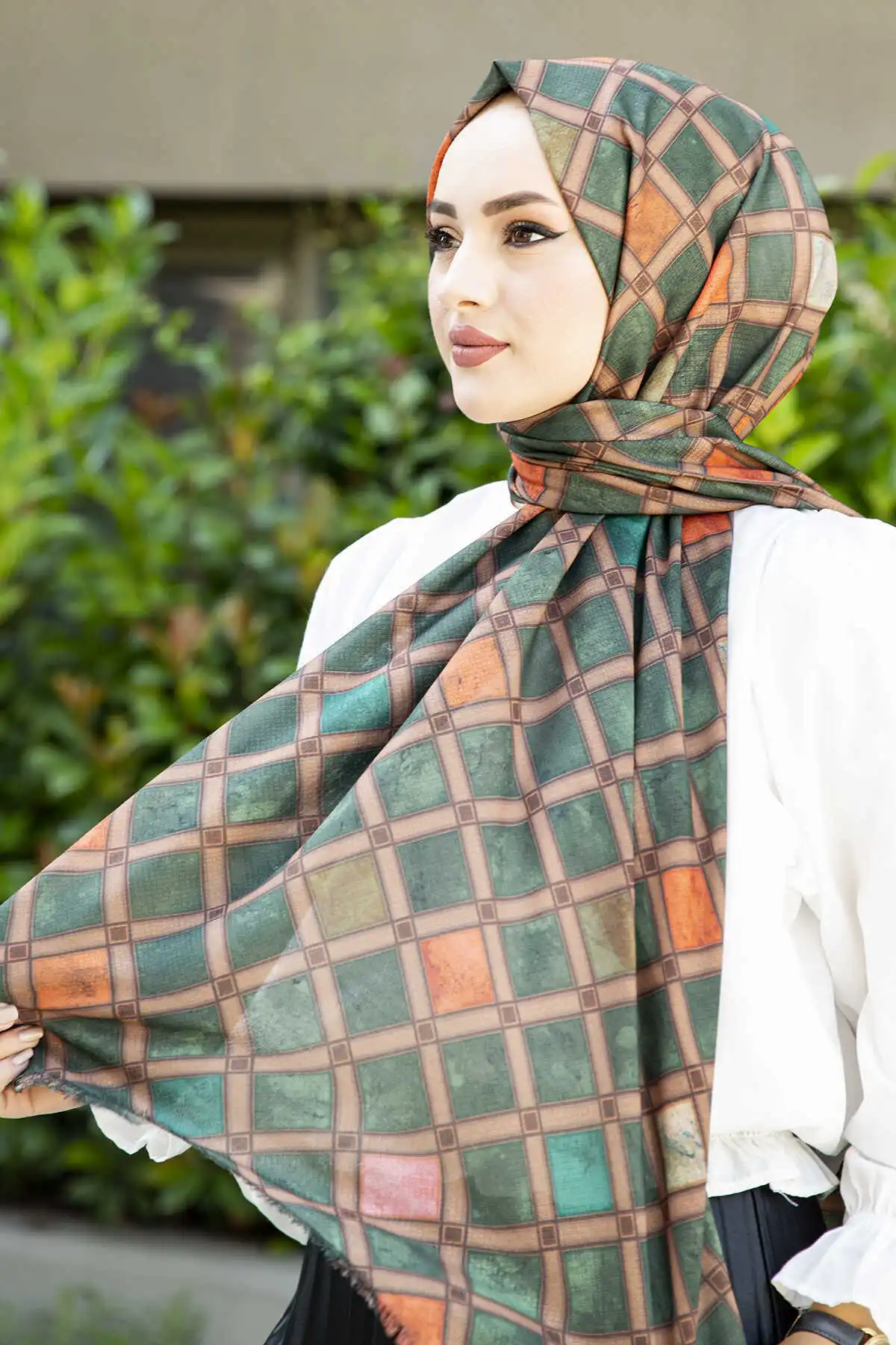 

Cotton Pattern Shawl E-Winter Autumn 2021 Muslim Women Hijab headscarf Islamic Turkey