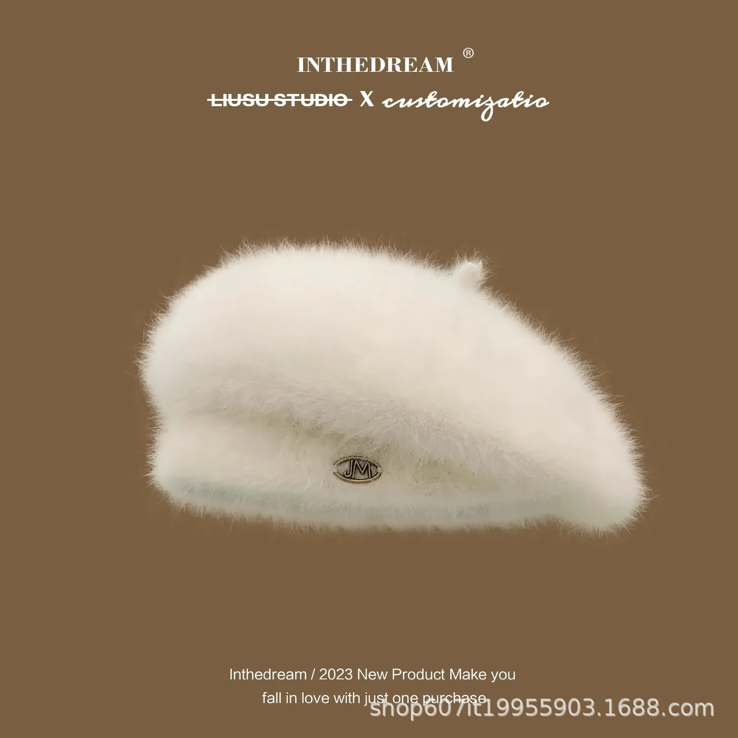 New Rabbit Fur Beret - Vintage Painter Hat for Women, Luxury Classic Winter Cap, Internet Famous Style