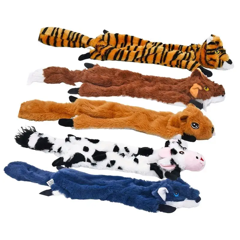 

Plush Dog Toy 5 Pieces Plush Dog Stuffed Animal Toy Interactive Bite Simulated Animals For Training Rewards Puppies Aggressive