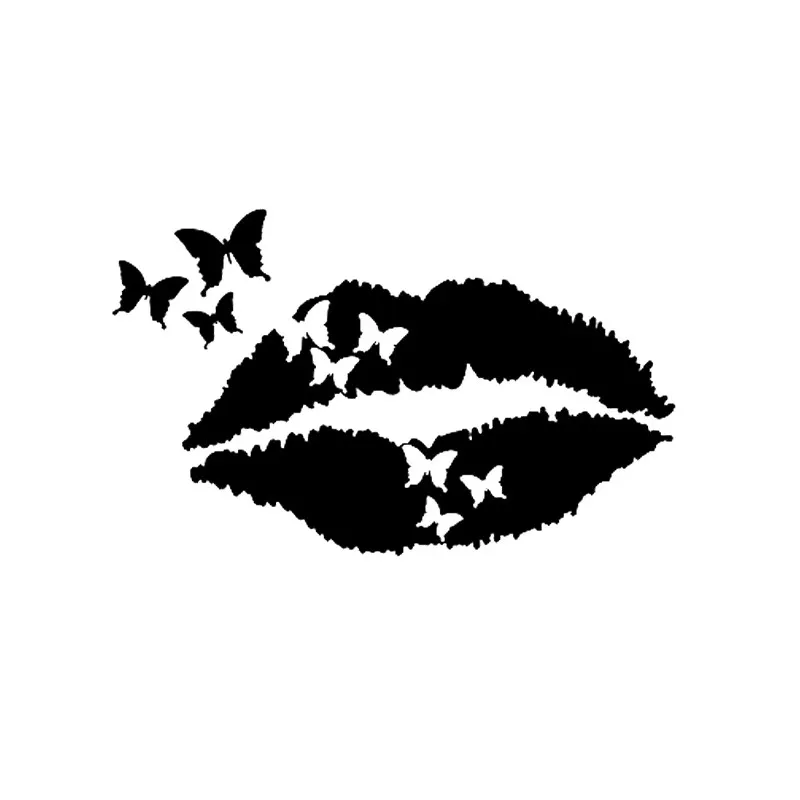 

15*9,3 см бабочка поцелуй сексуальные губы дизайн Стайлинг оконный бампер мотоциклетный шлем украшение для ноутбука виниловые наклейки