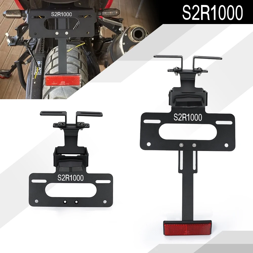 

For DUCATI S2R1000 2006-2008 2007 Motorcycle Rear License Plate Holder Bracket with Light Tail Tidy Fender Eliminator aluminium