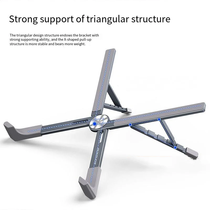 Portable Laptop Stand X Type Folding Laptop Holder Aluminum Alloy Metal Cooling Bracket Desktop Tablet Handwriting Bracket