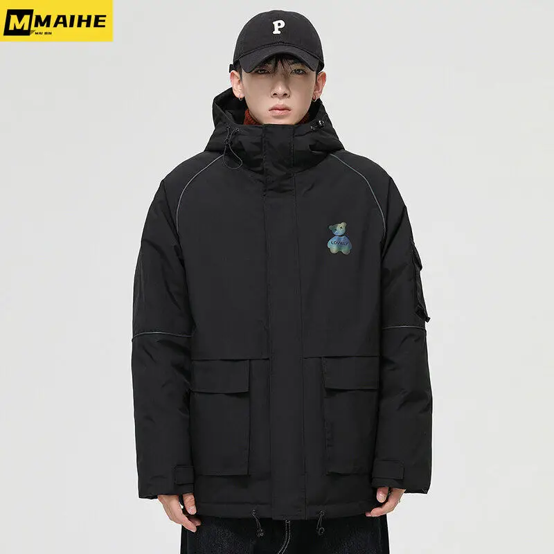 

2023 Winter Men's Jacket Korean Version Trend Thickened 90% White Duck Down Jacket Luxury Brand Men's Clothing New Style