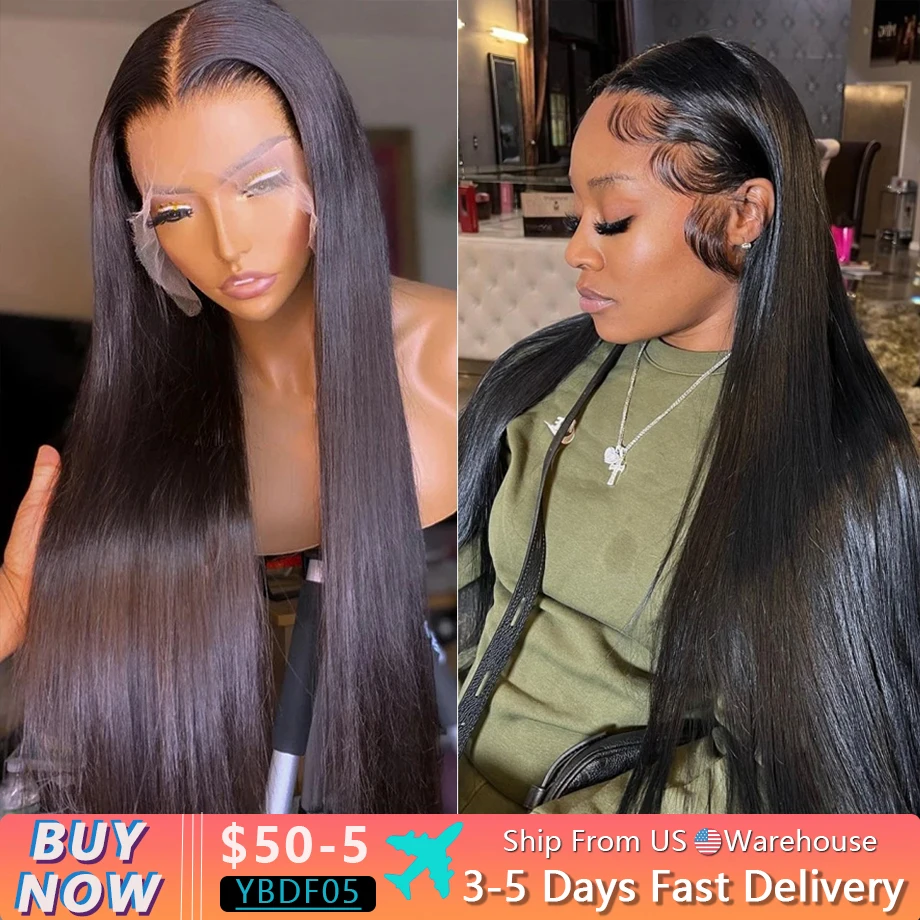 13x4 Bone Straight Lace Front Wig 13x6 Hd Transparent Brazilian 30 40 Inch Human Hair Wigs For Black Women 360 Lace Frontal Wig