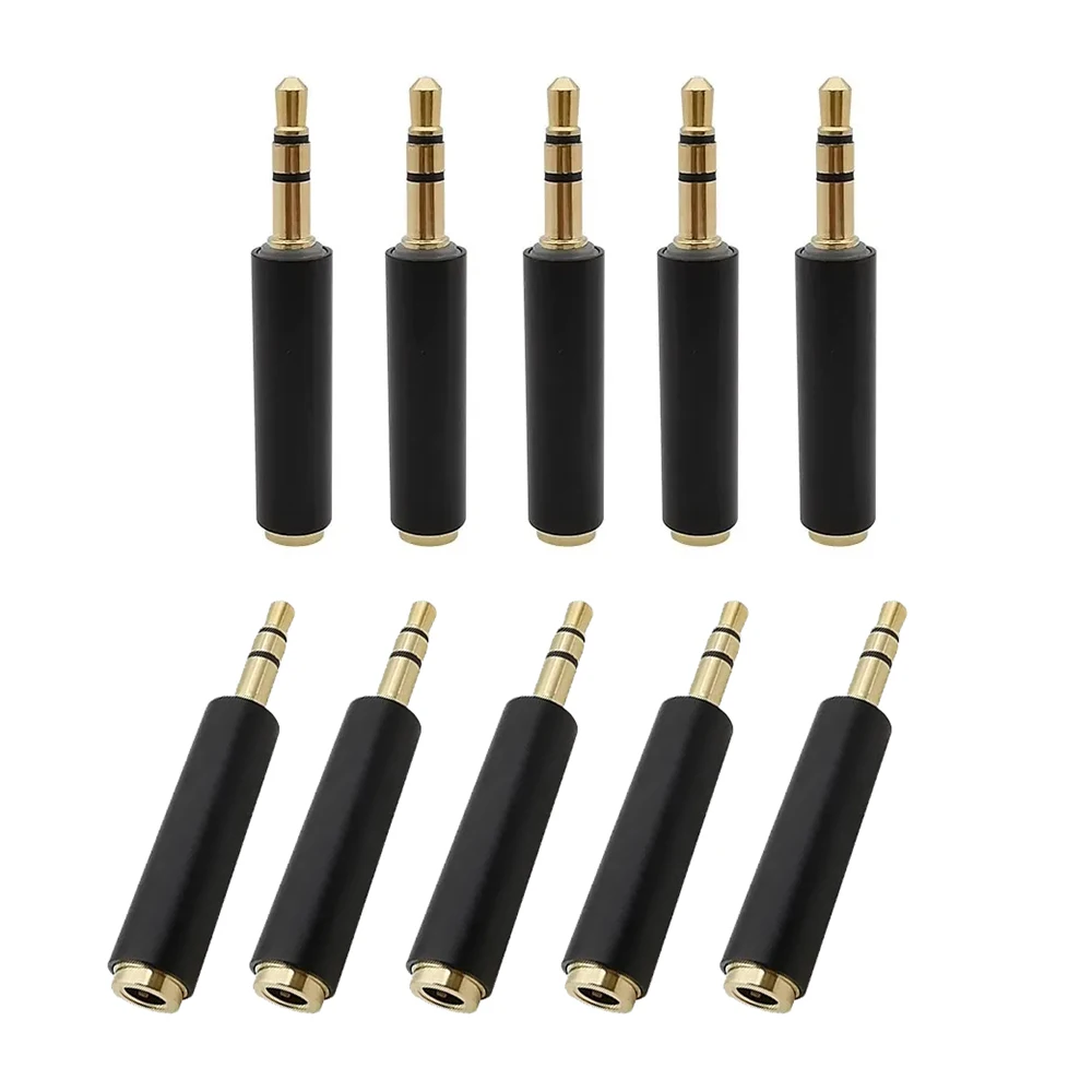 5/10 SZTUK 3,5 mm 4-biegunowa wtyczka żeńska na 3-biegunową wtyczkę męską Stereofoniczne gniazdo audio Adapter 1/8 TRRS na TRS Jack Konwerter Złącze mikrofonu