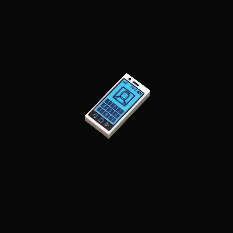 MOC 10PCS 3069 Machine Mobile Phone Pattern Printed Building Blocks Figures Accessorie Brick Toy Adults Boys Special Day Gift
