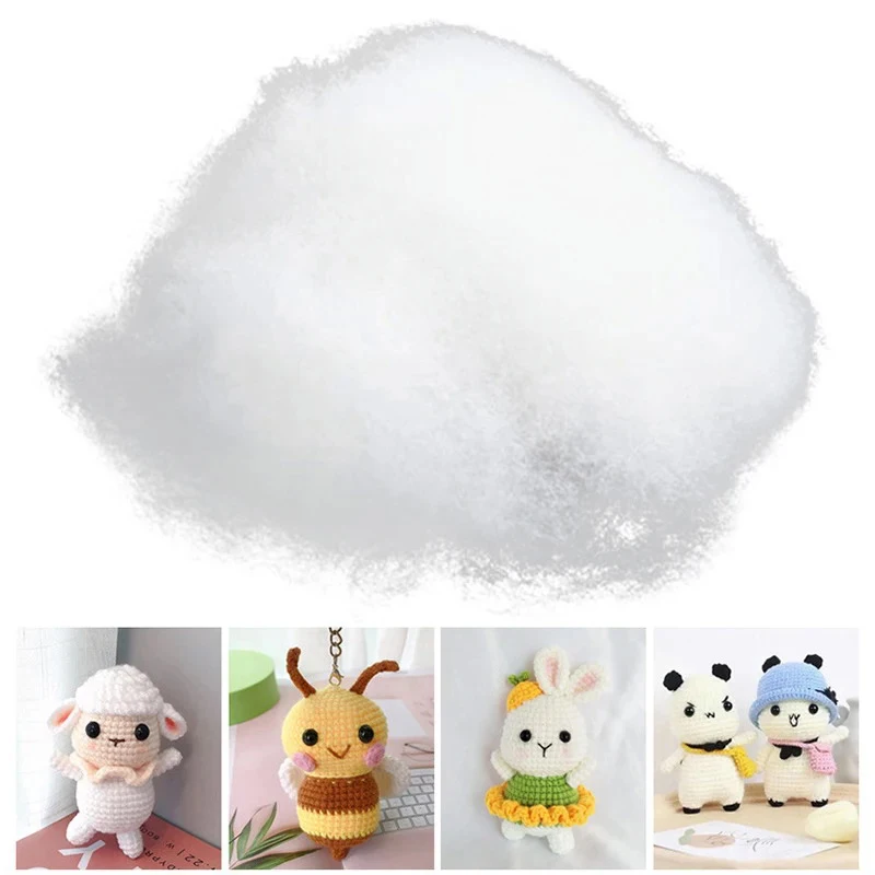 Jouets en coton rembourré au beurre, fibre de polyester de qualité supérieure, remplissage à haute élasticité, matériau de remplissage d'oreiller fait à la main bricolage, 20g, 50g, 100g