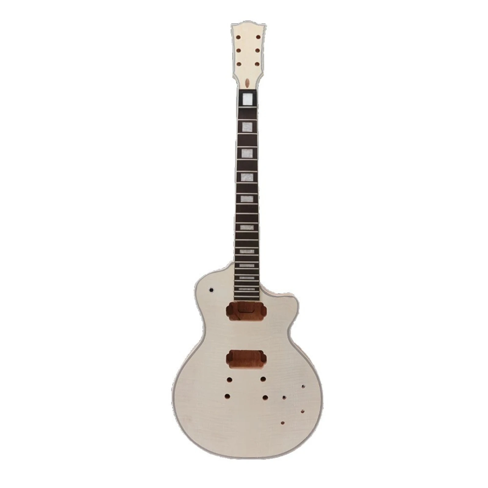 Unfinished Electric Guitar Body DIY Tonewood Guitar Body String Instrument Part Routed Unpainted for Luthiers, Workshop