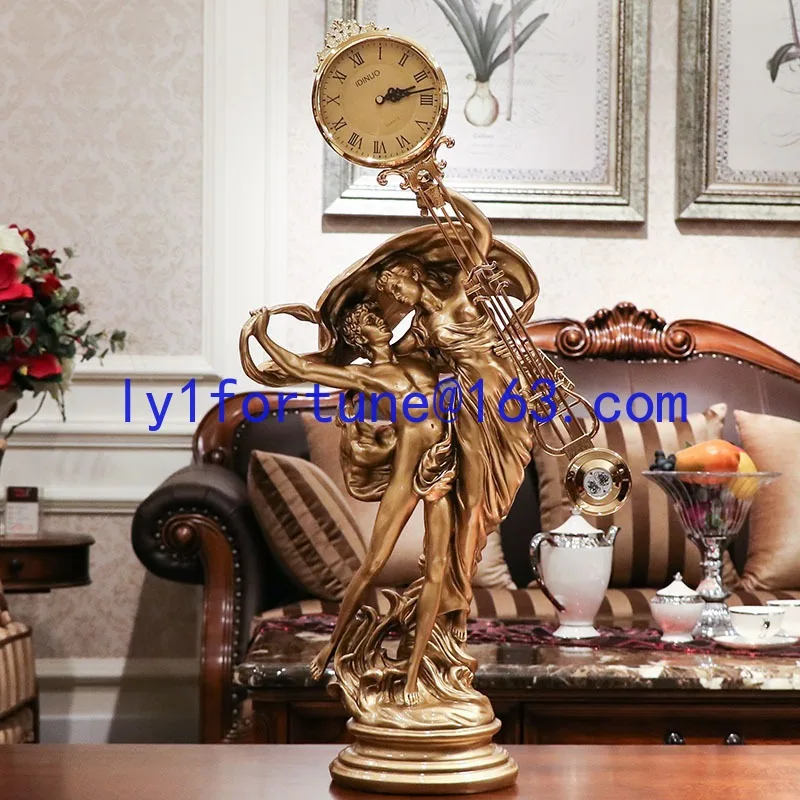 European living room art pendulum clock floor clock ornament creative new Chinese light luxury desktop