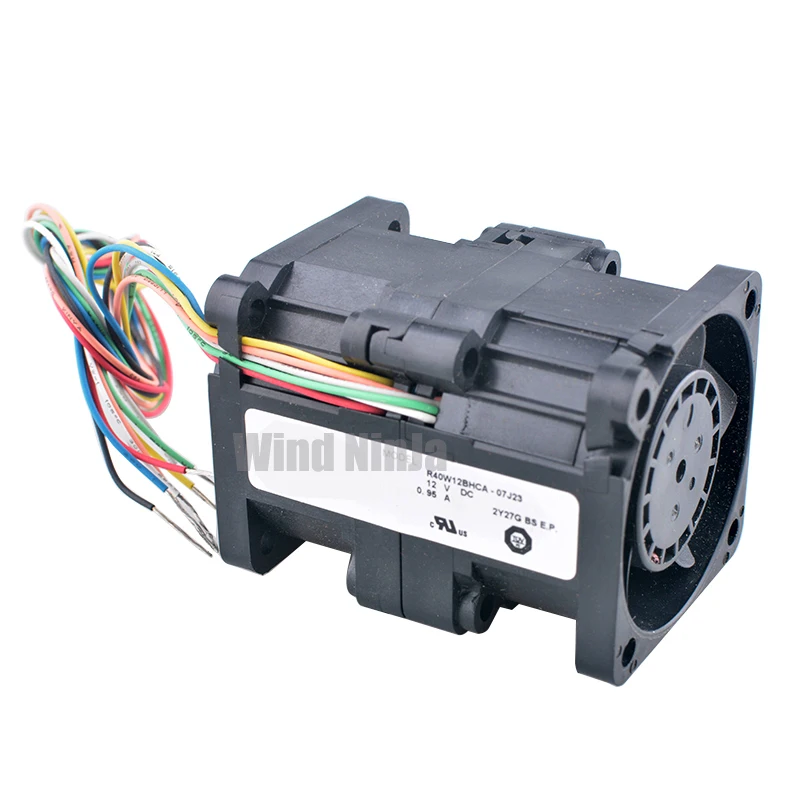 High Speed R40W12BHCA-07J23 4cm 40mm Axial Flow Cooling Fan 40x40x56mm DC12V 0.95A 8-Pin for 1U 2U Power Supply