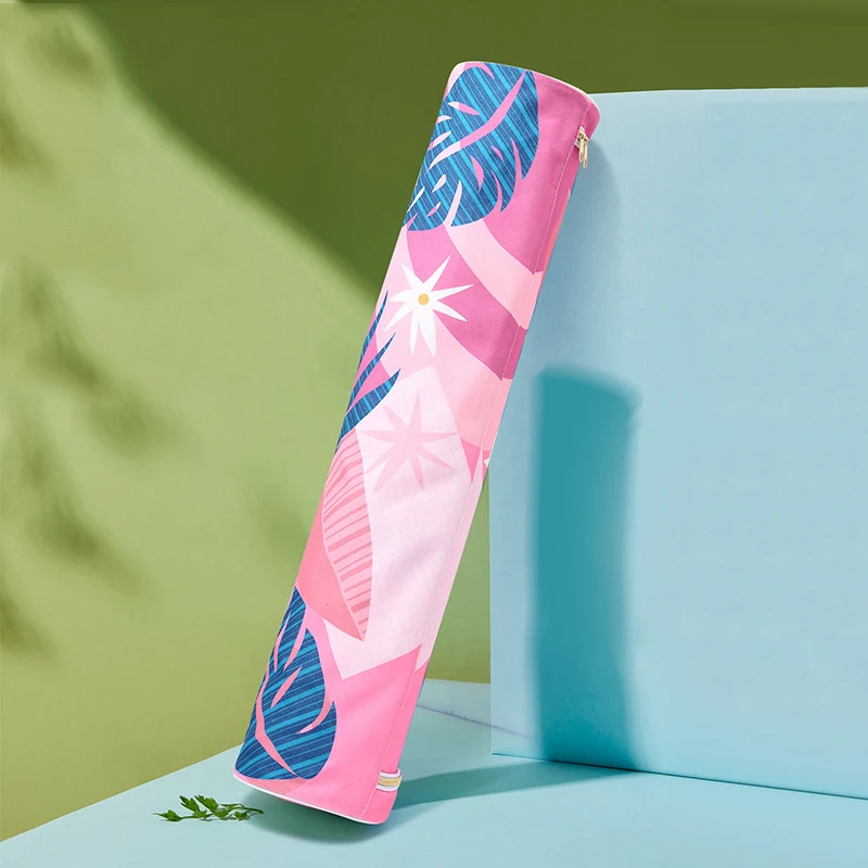 

Портативная холщовая сумка для йоги с цветным принтом, оборудование для фитнеса, принадлежности для йоги, сумка для хранения ковров, большая вместительная сумка на молнии