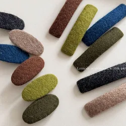 Popular niche design new BB clip fabric autumn and winter hair clip top broken hair flowing sea clips back simple headpiece