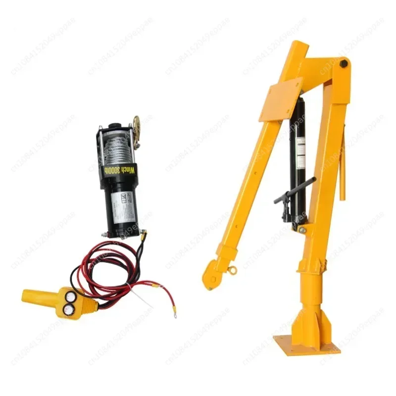 Small crane with car household small lifting electric hoist 220v crane