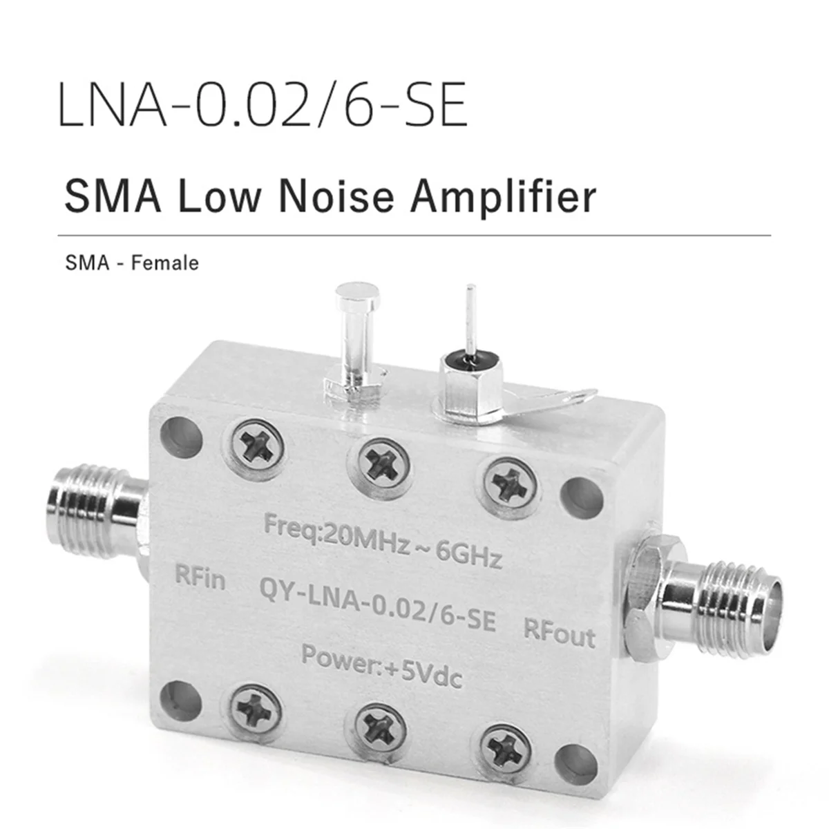 0.02 - 6GHz LNA Low Noise Amplifier High Linear and High Gain RF Preamplifier with SMA Female Connector HOT