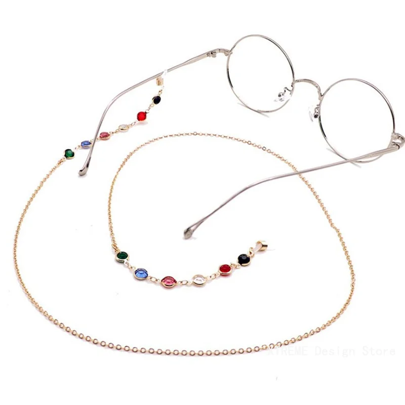 Fashion Chic Women's Gold Silver Sunglasses Chains Reading Beaded Glasses Chain Eyewear Cord Lanyard Necklace