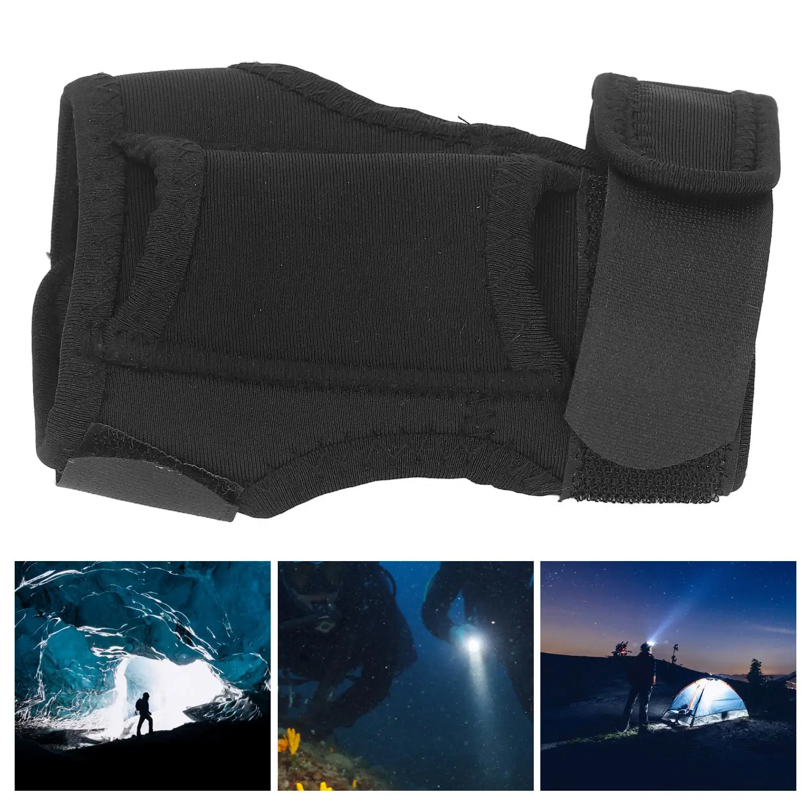 Funda táctica para linterna de muñeca, soporte de montaje para brazo de antorcha de buceo compacto ajustable para linterna de 25-30mm caza subacuática