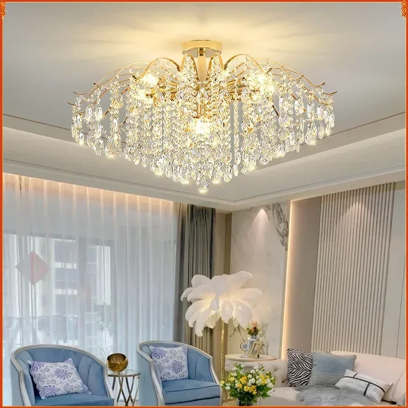 

Modern Crystal LED Lights Chandelier For Living Room Decor Bedroom Ceiling Lamp Hanging Light Fixture Home Decoration Luxury