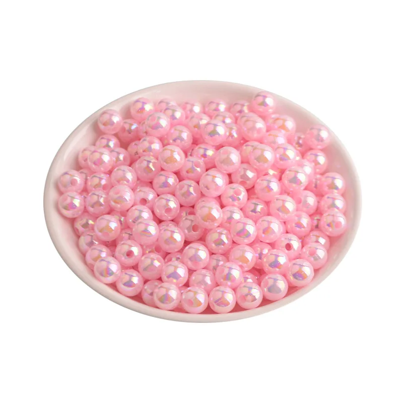500G 6/8/10mm acrylic solid color AB colored rice beads Symphony beads Loose beads Handmade imitation pearls for craft