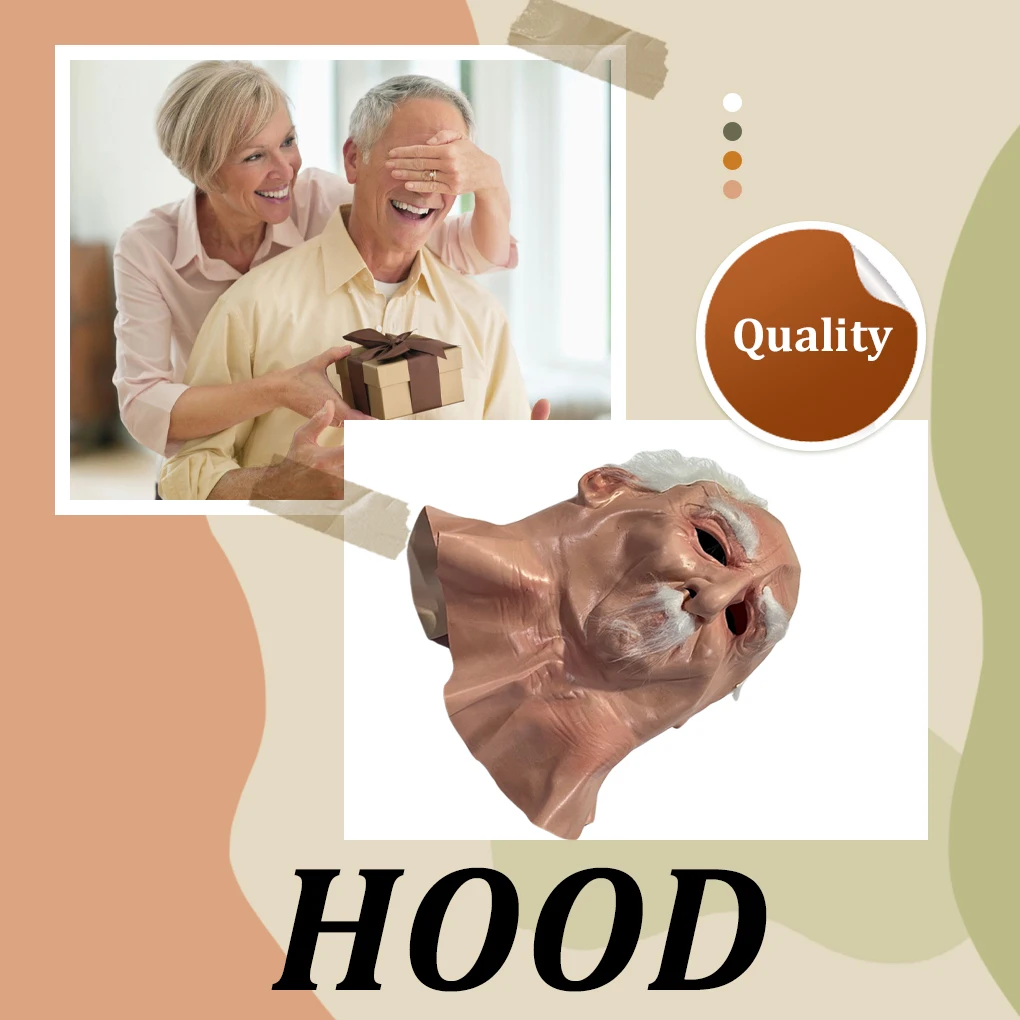 Experience Authenticity With Old Man Masks For Dress-up Fun Made With Latex Realistic Old Man Masks As Shown