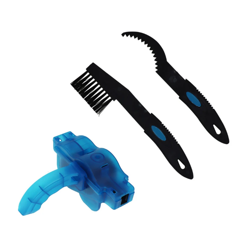 2024 New Portable Bicycle Chain Cleaner Bike Brushes Scrubber Wash Tool Mountain Cycling Cleaning Kit Outdoor Accessory