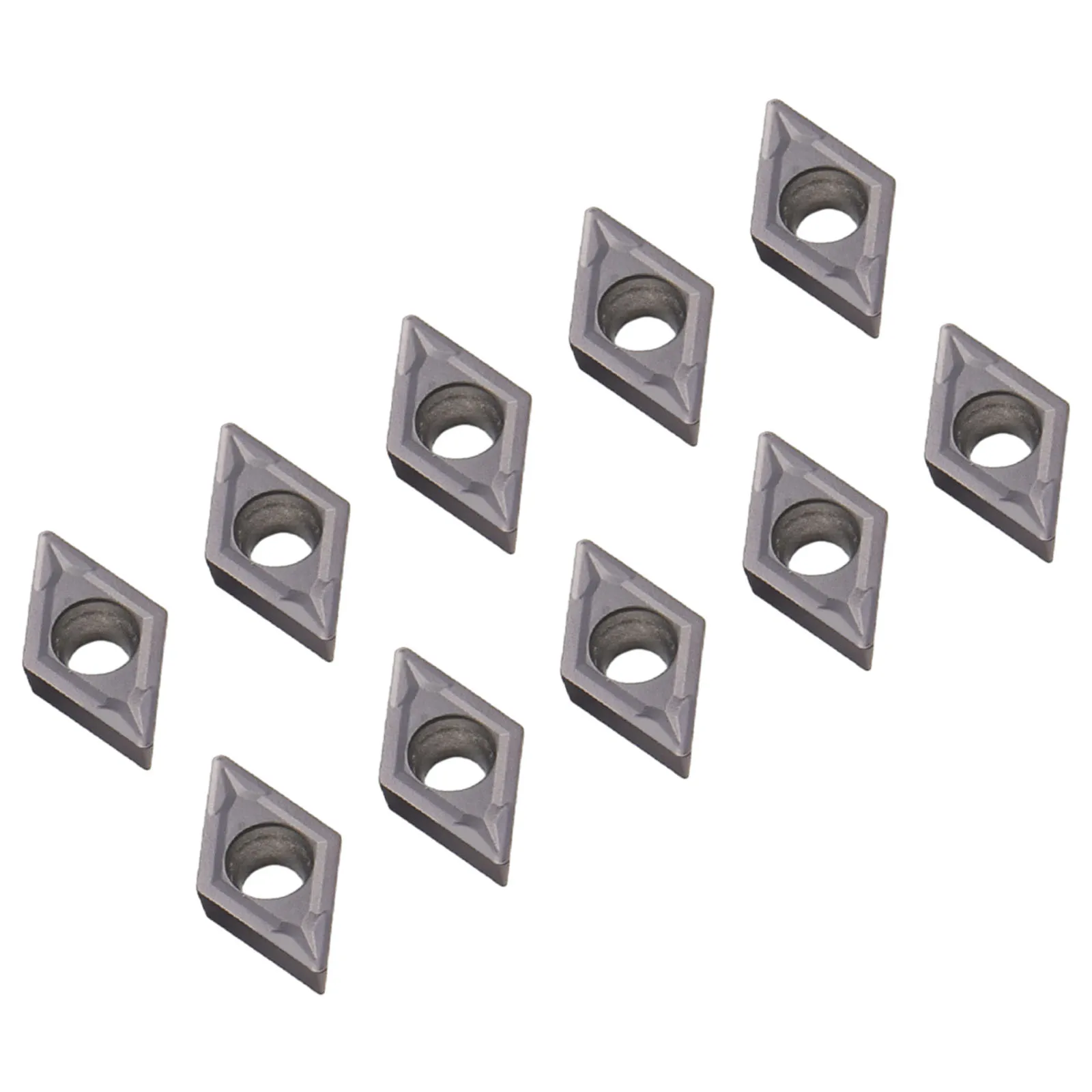 10 Pcs Carbide Inserts DCMT21.51 DCMT070204 VP15TF For Lathe Turning Tool Holder For SDJCR/SDNCN/SDQCR Series Lathe Tool Tools