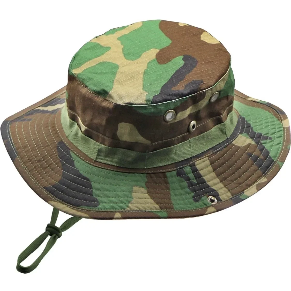 Men Camouflage Hunting Hiking Outdoor Camo Camouflage Hat Tactical US Bucket Hats Panama Summer Cap with UV Protection UPF50+