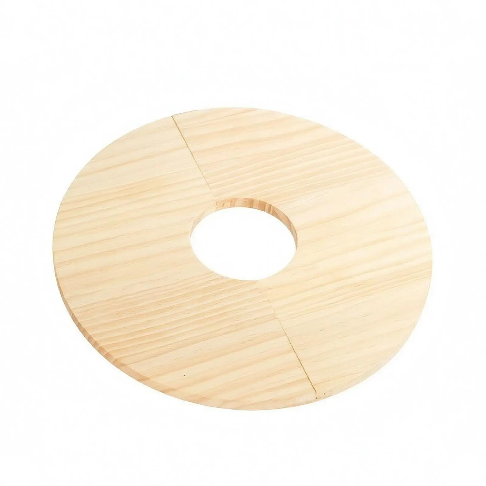 Pine Wood Planter Decorative Cover for Indoor Plant Pot with Center Opening Minimalist Pot Cover