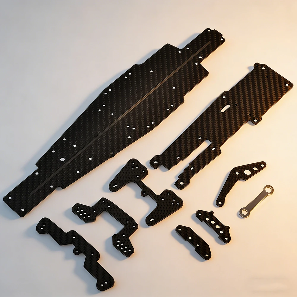 

Carbon Fiber Chassis Frame Kit for Kyosho Optima Mid 1/10 4WD RC Buggy Upgrade Parts