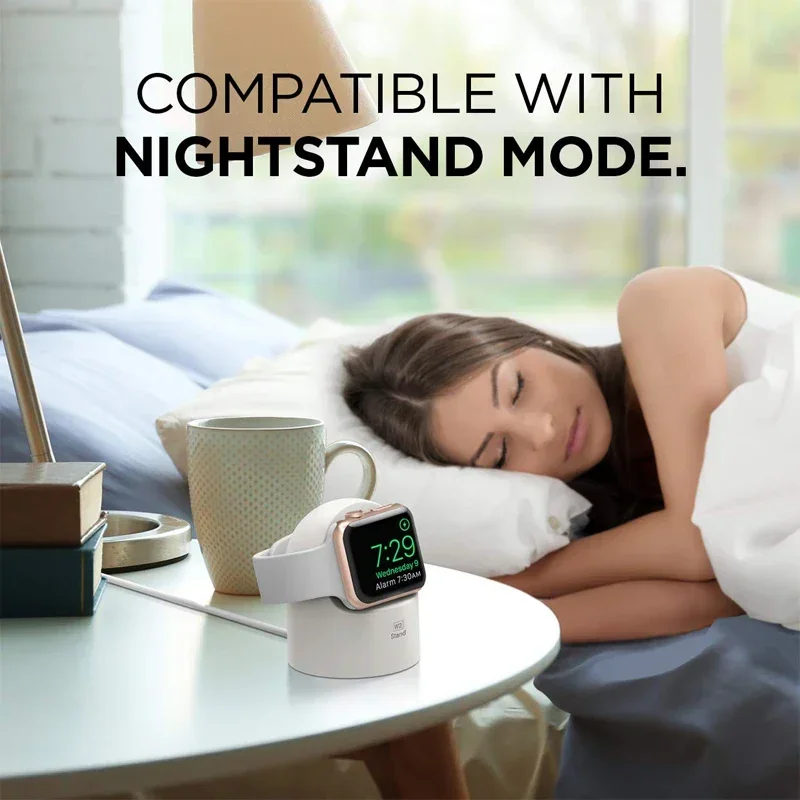 Soporte de cargador para Apple Watch Series 9, 8, SE, 7, 6, SE, 5/4, ultra 2, 49mm, 45mm, 44mm, 42mm, 41mm, 40mm, Silicona accesorios de apple wach