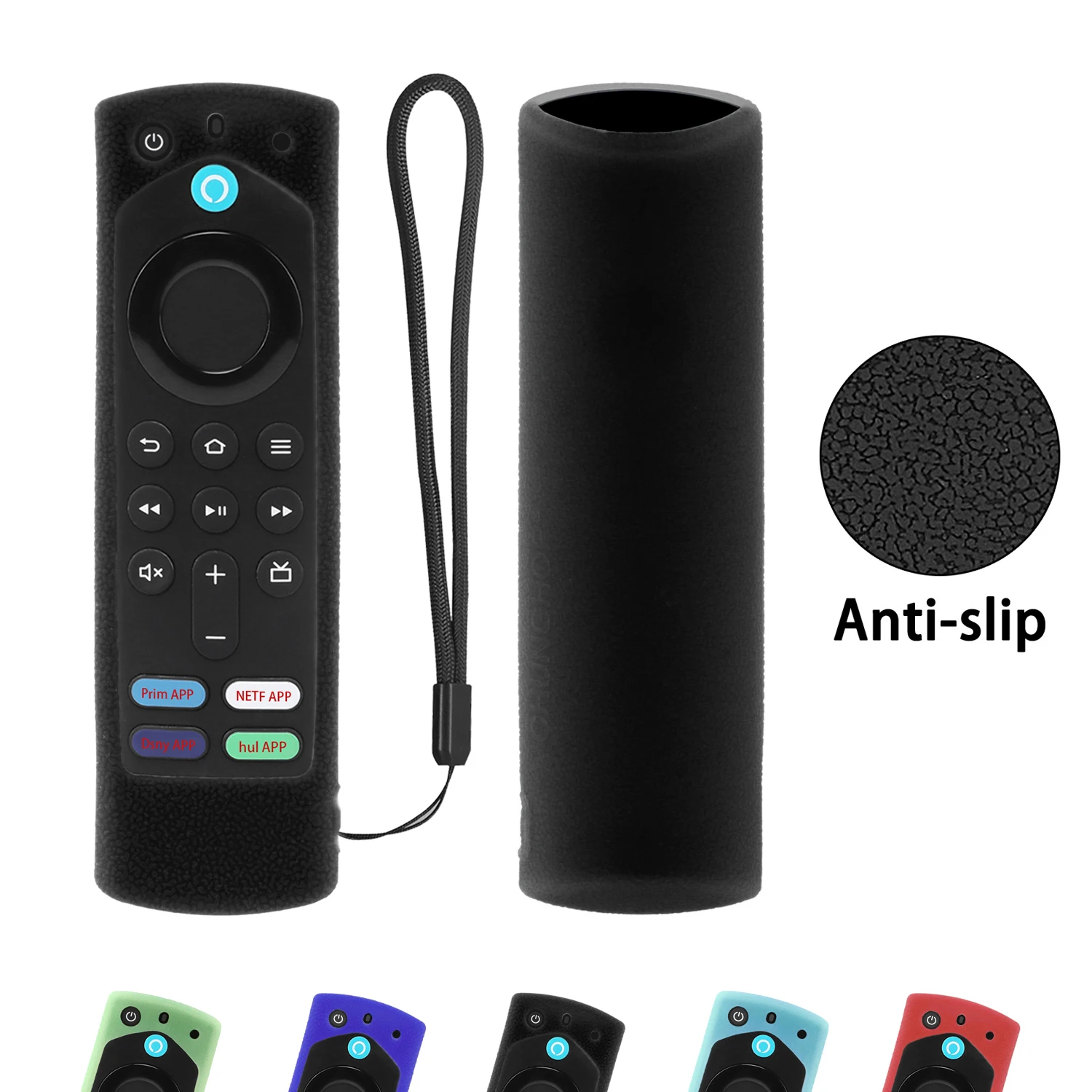 Protective Silicone Sheath Fit for Amazon Fire TV Stick Remote Control Original 2021 3rd Gen Case Shockproof Anti-Slip Sleeve