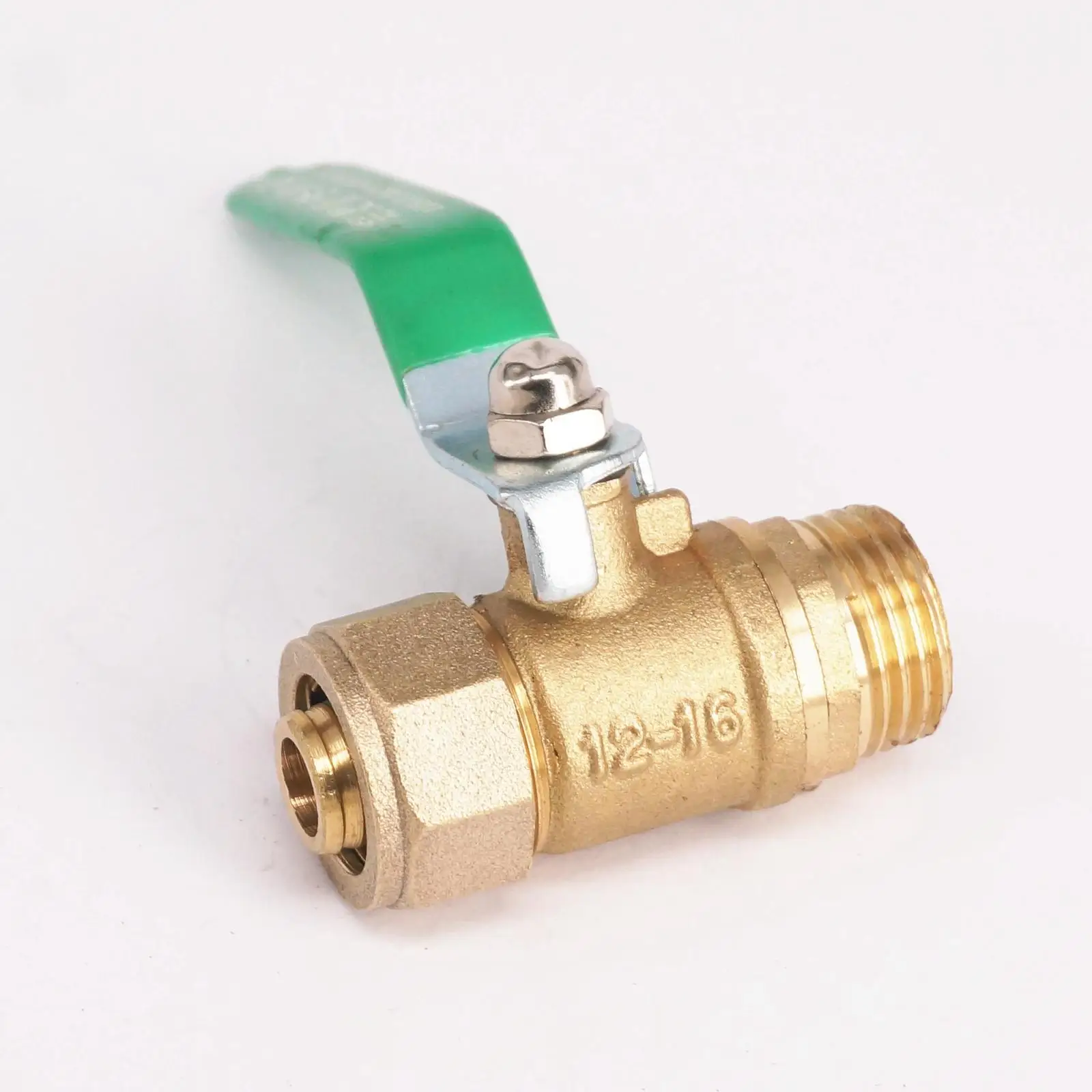 

Fit Pex-AL-Pex Tube O.D 16/18/20mm - 1/2" 3/4" BSP Male Brass Ball Vave For Solar Water Heater